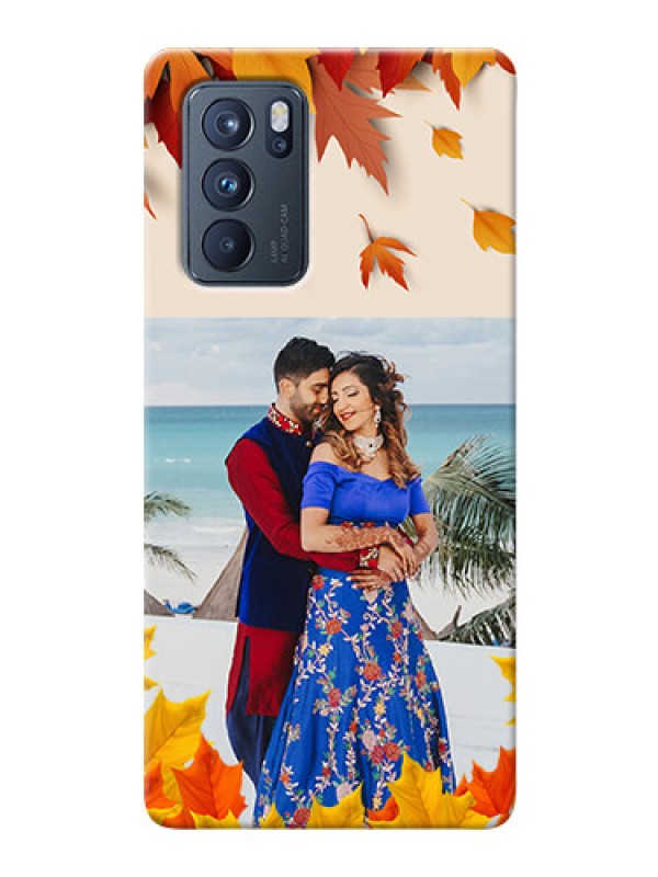 Custom Reno 6 Pro 5G Mobile Phone Cases: Autumn Maple Leaves Design