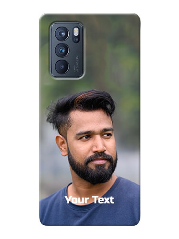 Custom Reno 6 Pro 5G Mobile Cover: Photo with Text