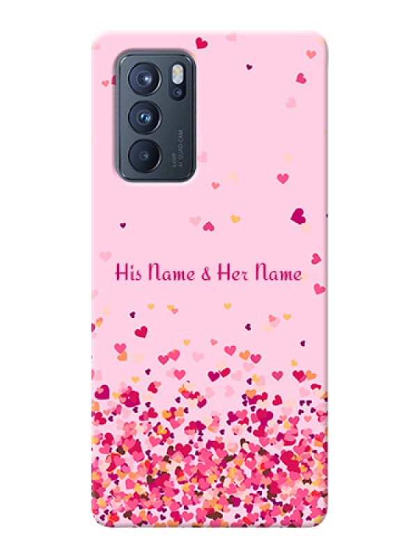 Custom Reno 6 Pro 5G Phone Back Covers: Floating Hearts Design