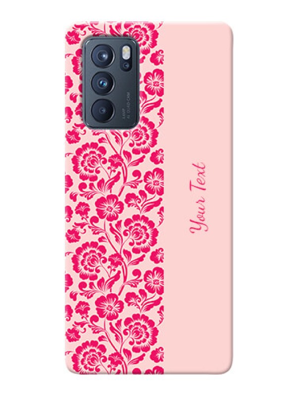Custom Reno 6 Pro 5G Phone Back Covers: Attractive Floral Pattern Design