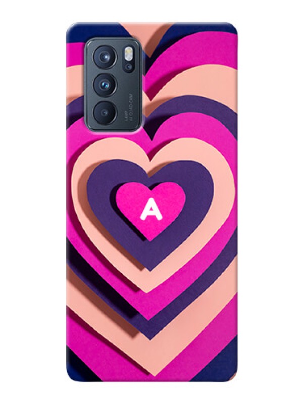 Custom Reno 6 Pro 5G Custom Mobile Case with Cute Heart Pattern Design