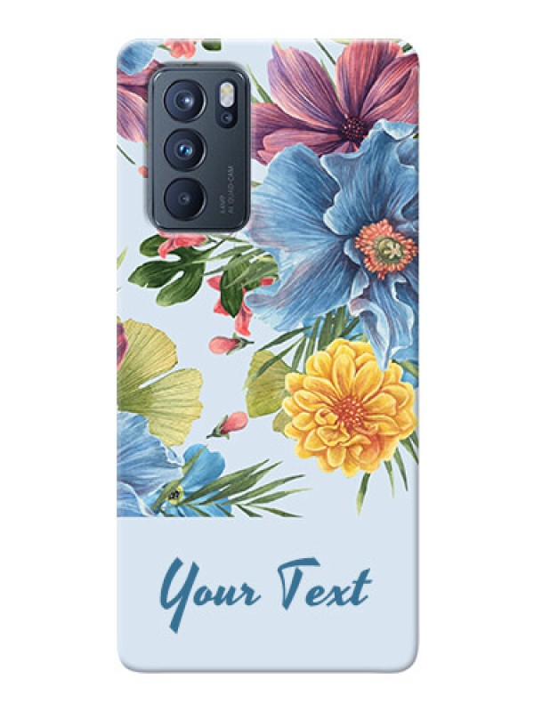 Custom Reno 6 Pro 5G Custom Phone Cases: Stunning Watercolored Flowers Painting Design