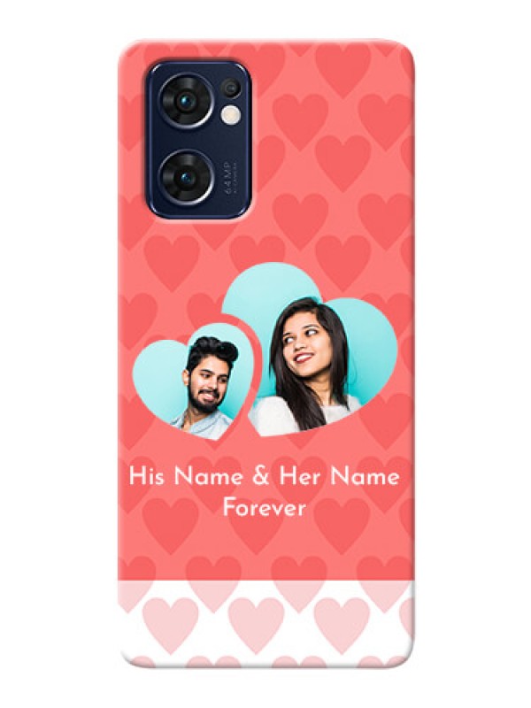 Custom Reno 7 5G personalized phone covers: Couple Pic Upload Design