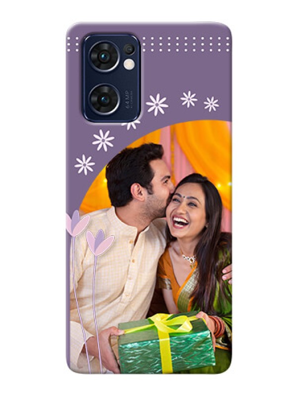 Custom Reno 7 5G Phone covers for girls: lavender flowers design 