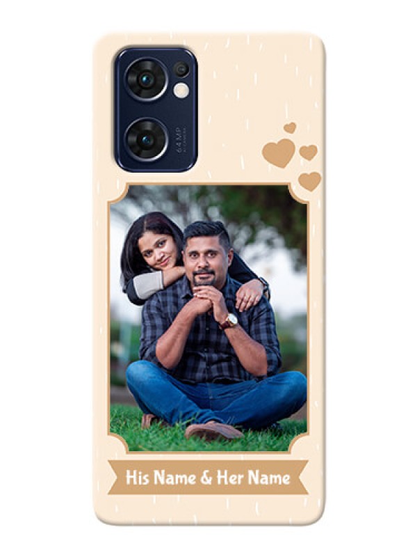 Custom Reno 7 5G mobile phone cases with confetti love design 