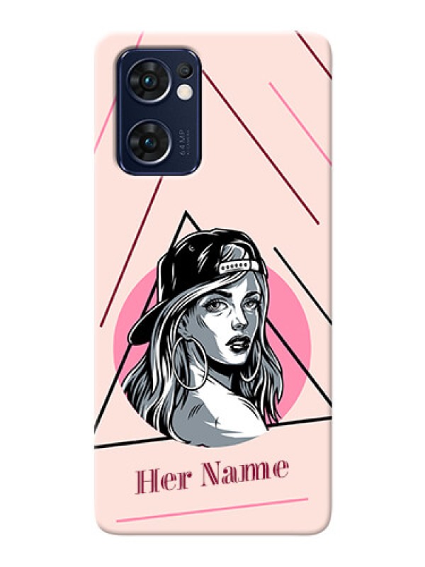 Custom Reno 7 5G Custom Phone Cases: Rockstar Girl Design