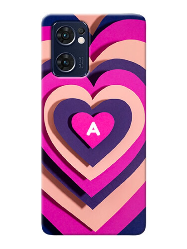 Custom Reno 7 5G Custom Mobile Case with Cute Heart Pattern Design