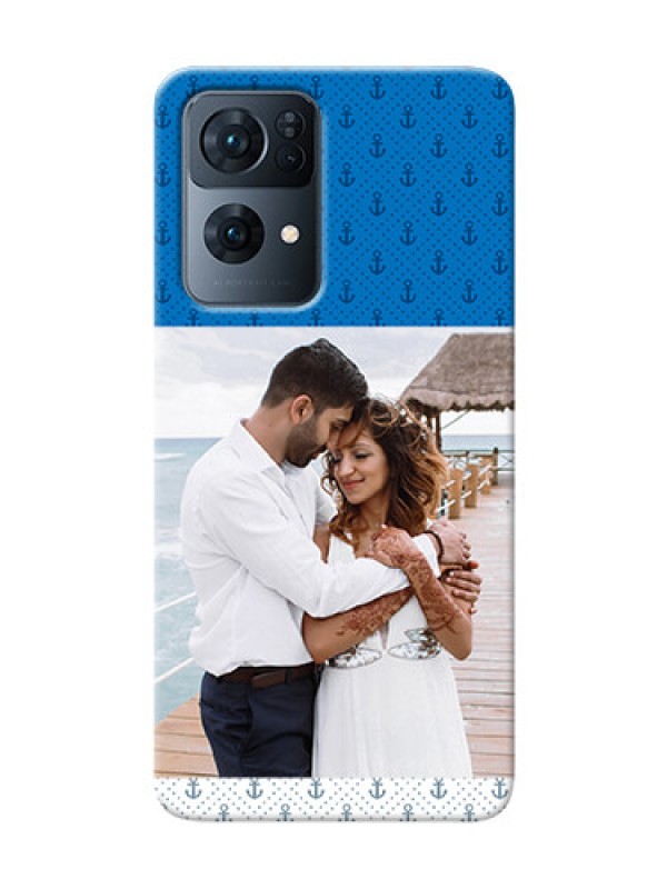 Custom Reno 7 Pro 5G Mobile Phone Covers: Blue Anchors Design