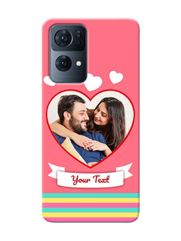 Custom Reno 7 Pro 5G Personalised mobile covers: Love Doodle Design