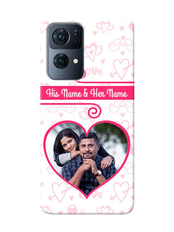 Custom Reno 7 Pro 5G Personalized Phone Cases: Heart Shape Love Design