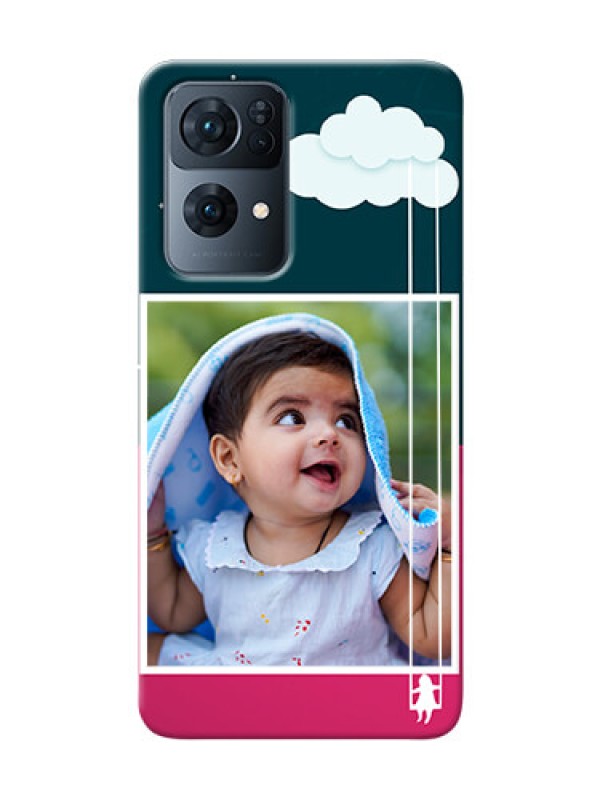 Custom Reno 7 Pro 5G custom phone covers: Cute Girl with Cloud Design