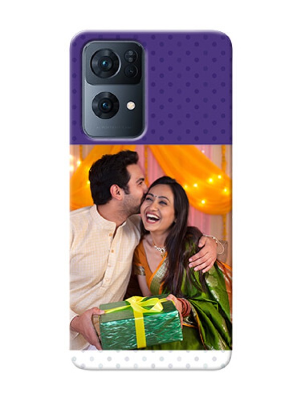 Custom Reno 7 Pro 5G mobile phone cases: Violet Pattern Design