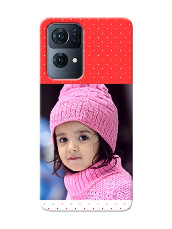 Custom Reno 7 Pro 5G personalised phone covers: Red Pattern Design