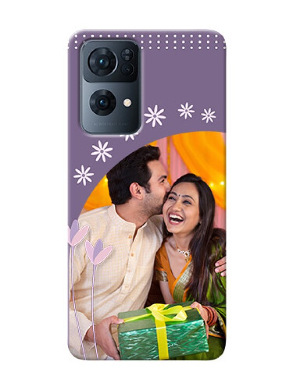 Custom Reno 7 Pro 5G Phone covers for girls: lavender flowers design 