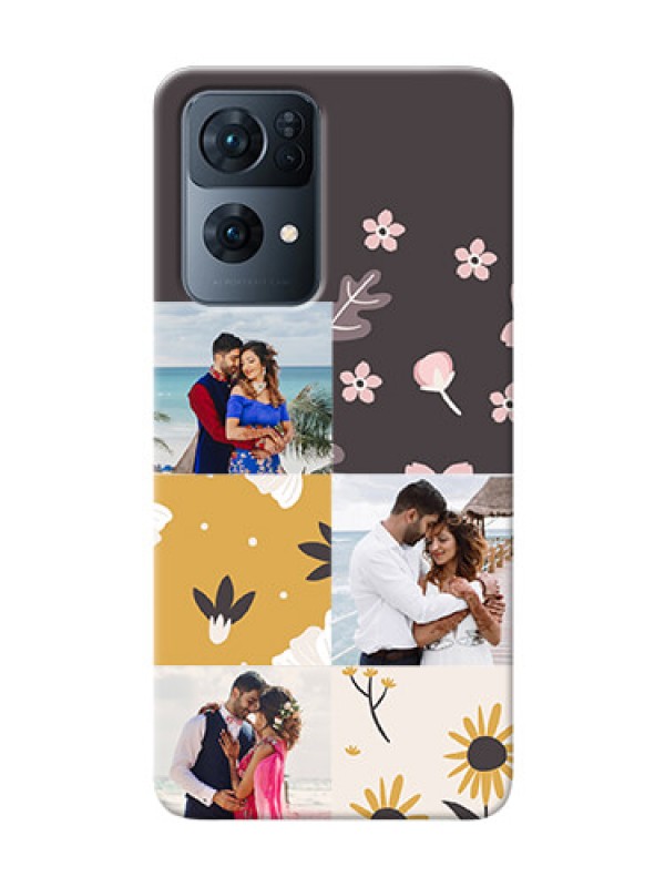 Custom Reno 7 Pro 5G phone cases online: 3 Images with Floral Design