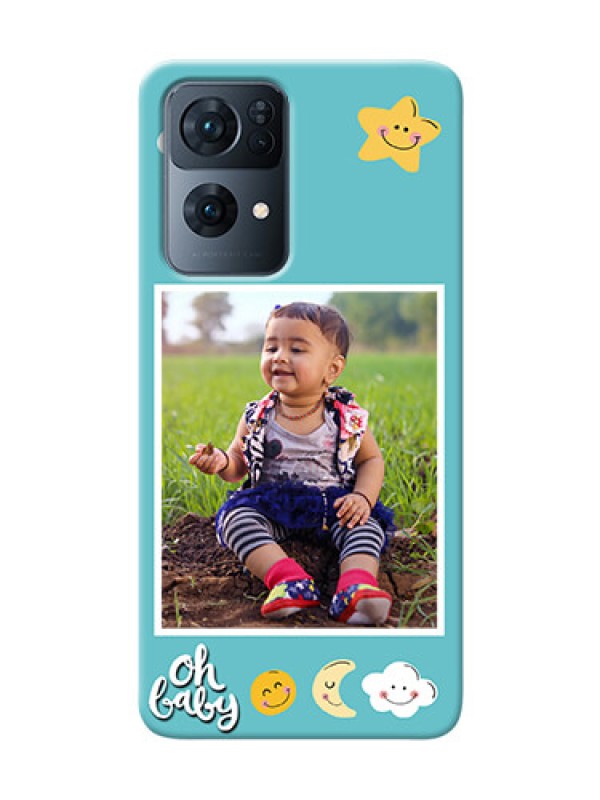 Custom Reno 7 Pro 5G Personalised Phone Cases: Smiley Kids Stars Design