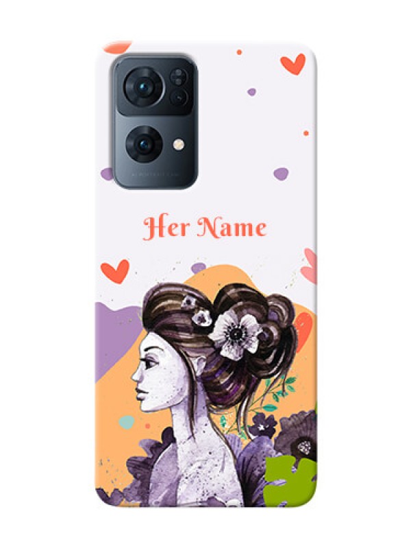 Custom Reno 7 Pro 5G Custom Mobile Case with Woman And Nature Design