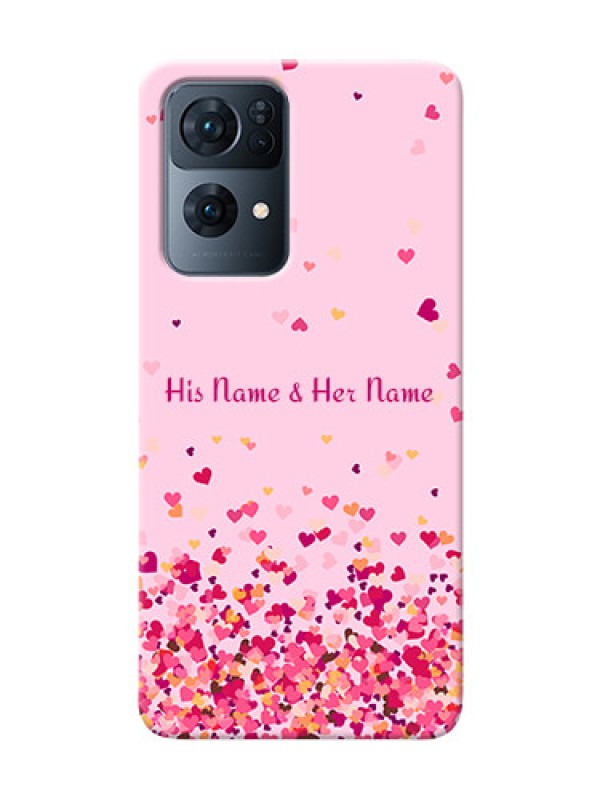 Custom Reno 7 Pro 5G Phone Back Covers: Floating Hearts Design