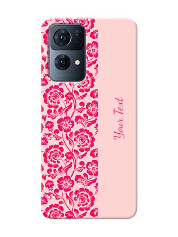 Custom Reno 7 Pro 5G Phone Back Covers: Attractive Floral Pattern Design