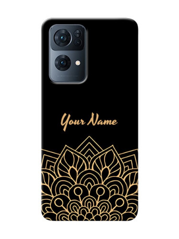 Custom Reno 7 Pro 5G Back Covers: Golden mandala Design