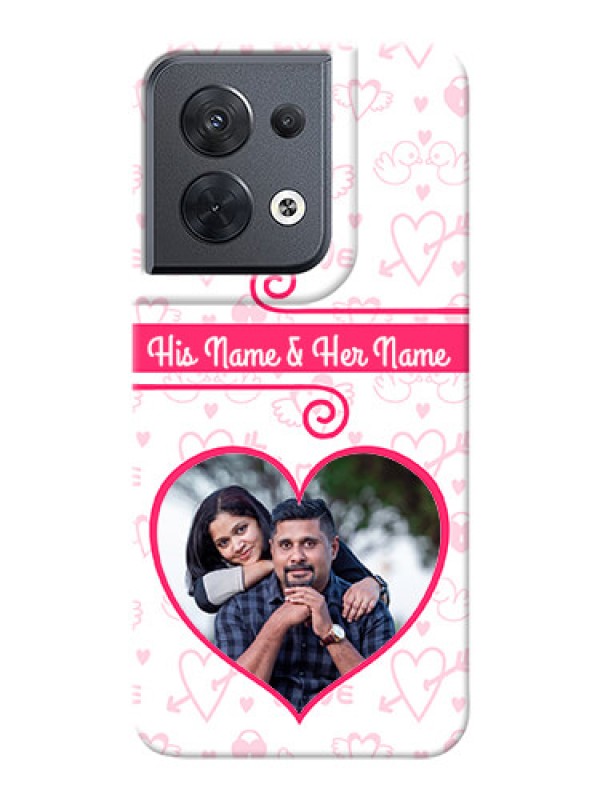 Custom Reno 8 5G Personalized Phone Cases: Heart Shape Love Design