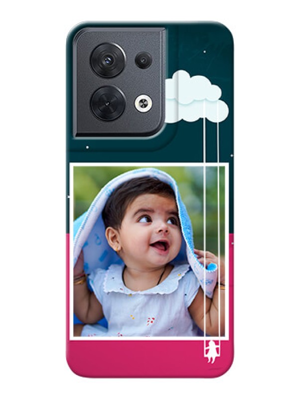 Custom Reno 8 5G custom phone covers: Cute Girl with Cloud Design