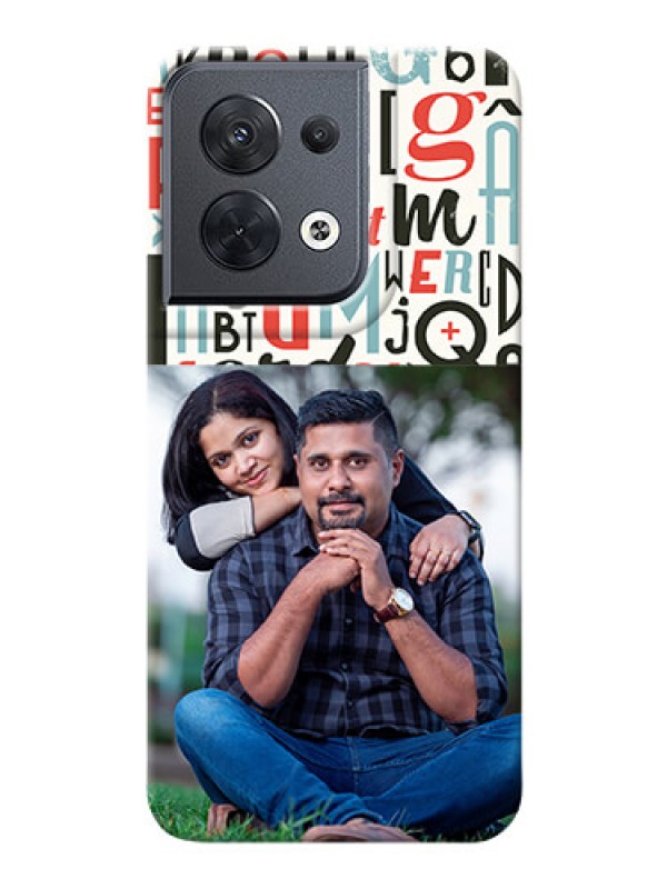Custom Reno 8 5G custom mobile phone covers: Alphabet Design