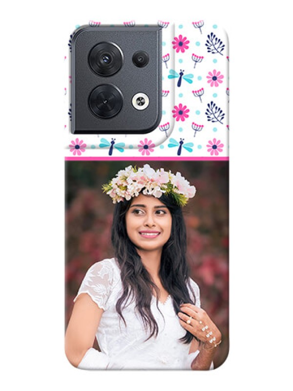 Custom Reno 8 5G Mobile Covers: Colorful Flower Design