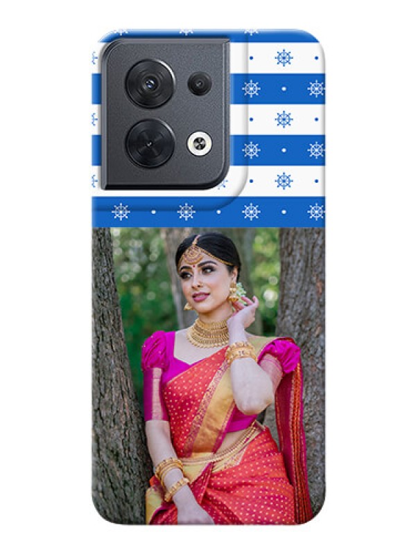 Custom Reno 8 5G custom mobile covers: Snow Pattern Design