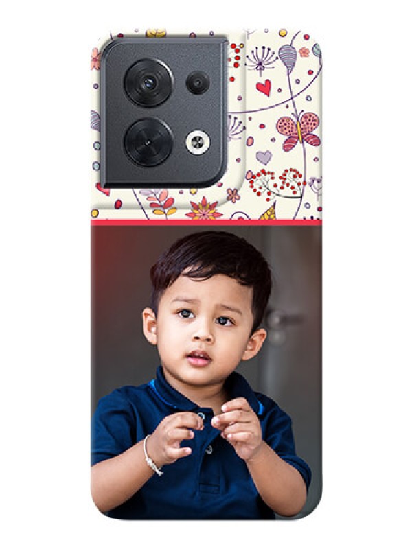 Custom Reno 8 5G phone back covers: Premium Floral Design