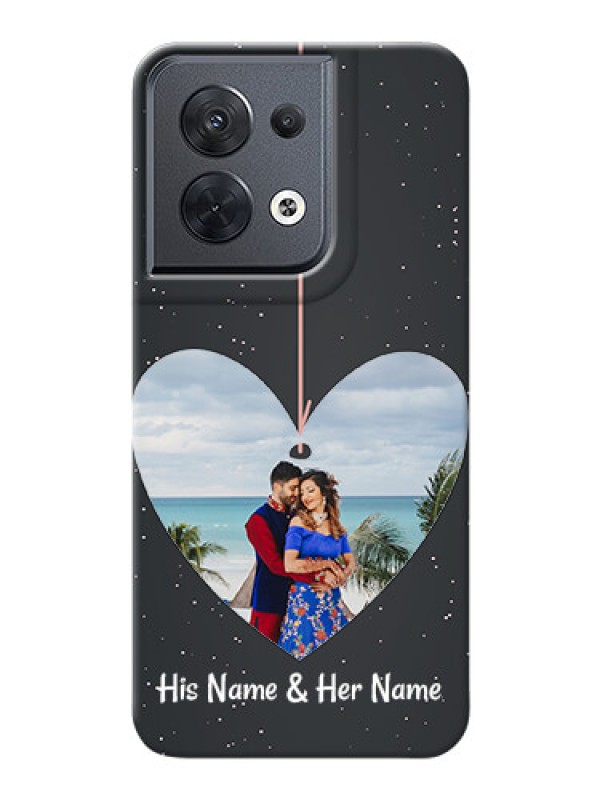 Custom Reno 8 5G custom phone cases: Hanging Heart Design