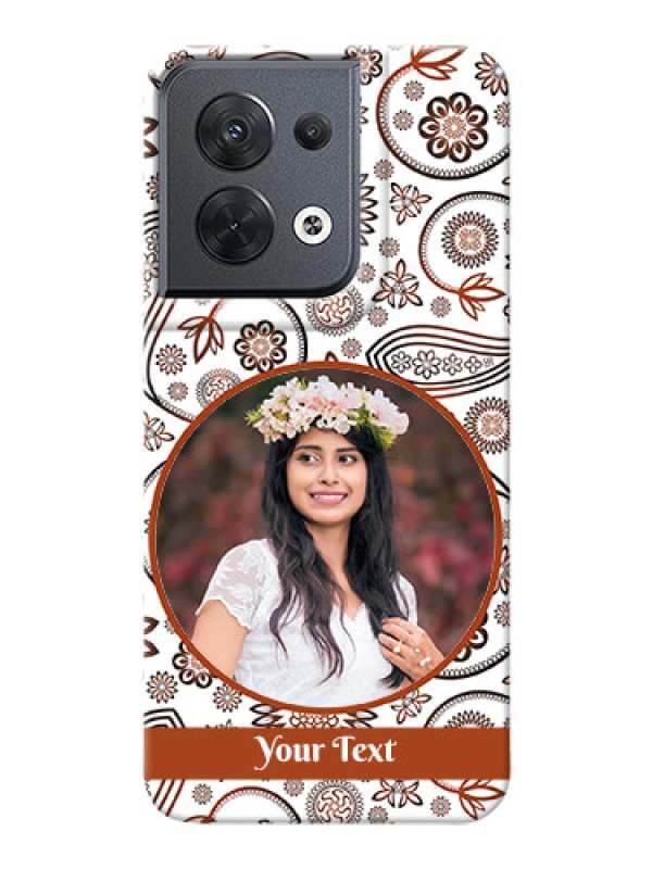 Custom Reno 8 5G phone cases online: Abstract Floral Design 