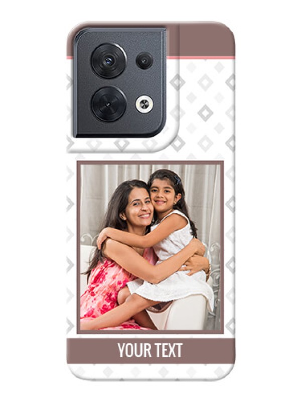 Custom Reno 8 5G custom back covers: Simple Diamond Design