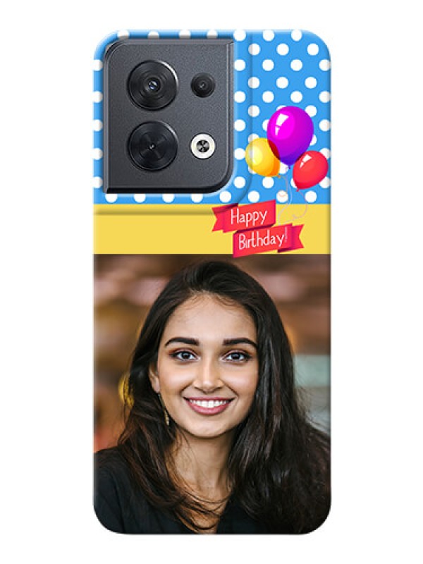 Custom Reno 8 5G custom mobile back covers: Happy Birthday Design