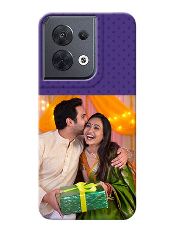 Custom Reno 8 5G mobile phone cases: Violet Pattern Design