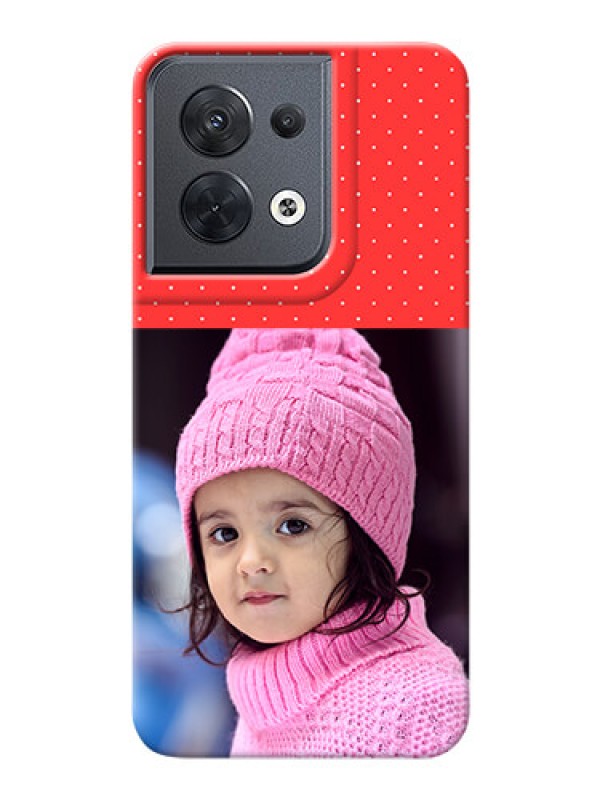 Custom Reno 8 5G personalised phone covers: Red Pattern Design