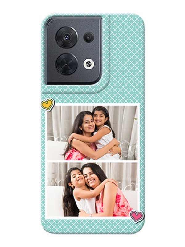 Custom Reno 8 5G Custom Phone Cases: 2 Image Holder with Pattern Design