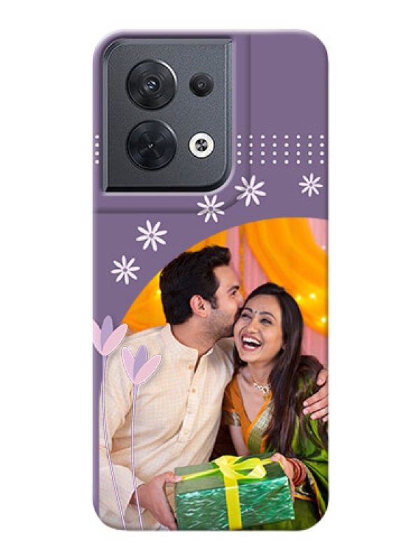 Custom Reno 8 5G Phone covers for girls: lavender flowers design 