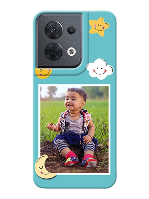 Custom Reno 8 5G Personalised Phone Cases: Smiley Kids Stars Design