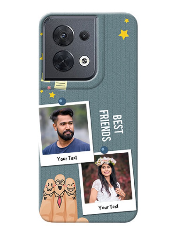 Custom Reno 8 5G Mobile Cases: Sticky Frames and Friendship Design