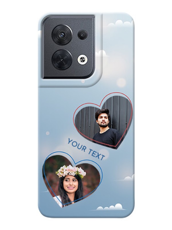 Custom Reno 8 5G Phone Cases: Blue Color Couple Design 