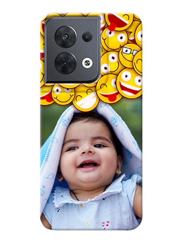 Custom Reno 8 5G Custom Phone Cases with Smiley Emoji Design
