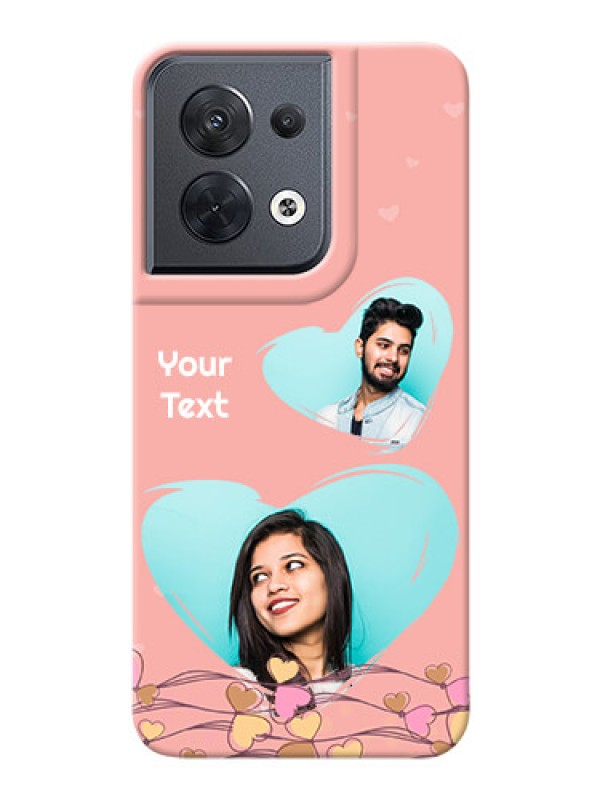 Custom Reno 8 5G customized phone cases: Love Doodle Design