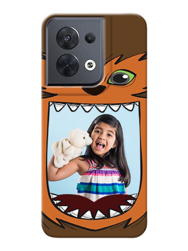 Custom Reno 8 5G Phone Covers: Owl Monster Back Case Design