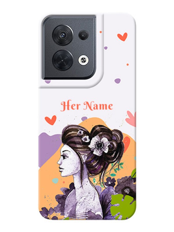 Custom Reno 8 5G Custom Mobile Case with Woman And Nature Design