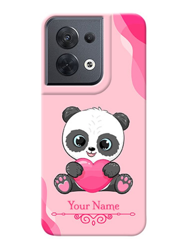 Custom Reno 8 5G Mobile Back Covers: Cute Panda Design