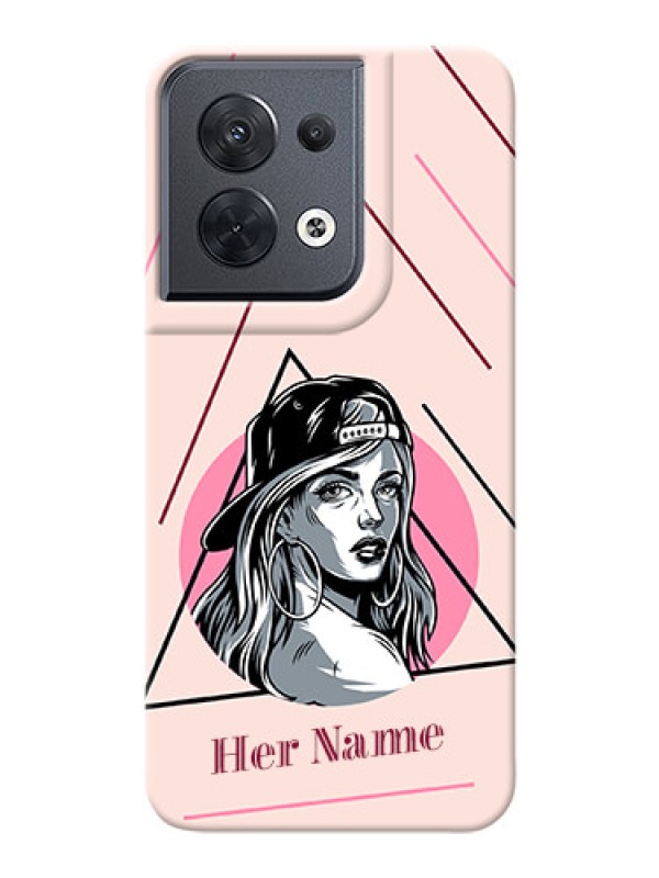 Custom Reno 8 5G Custom Phone Cases: Rockstar Girl Design