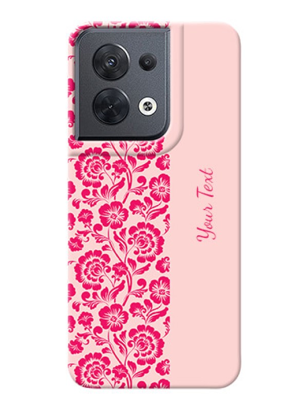Custom Reno 8 5G Phone Back Covers: Attractive Floral Pattern Design