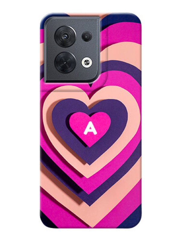Custom Reno 8 5G Custom Mobile Case with Cute Heart Pattern Design