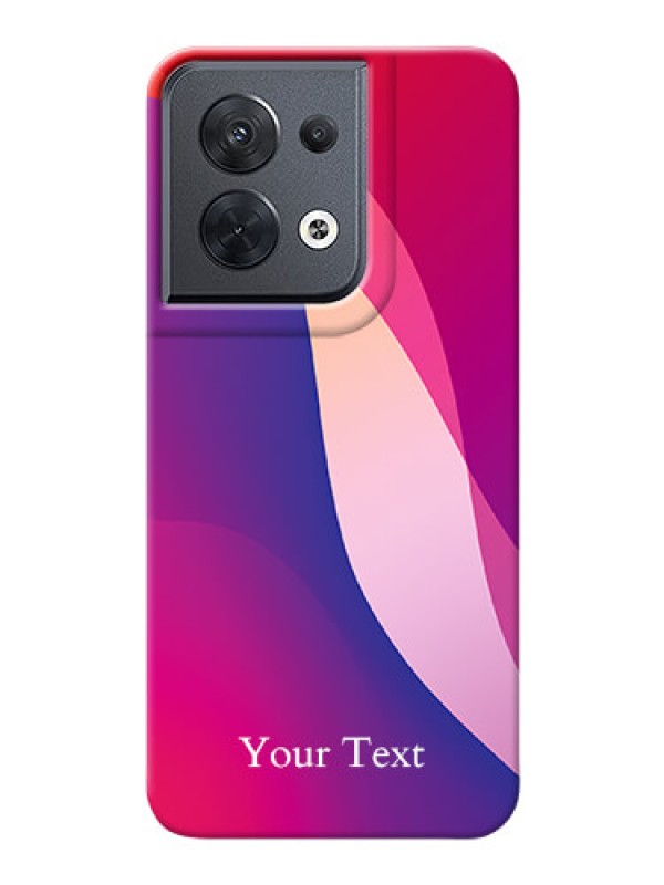 Custom Reno 8 5G Mobile Back Covers: Digital abstract Overlap Design